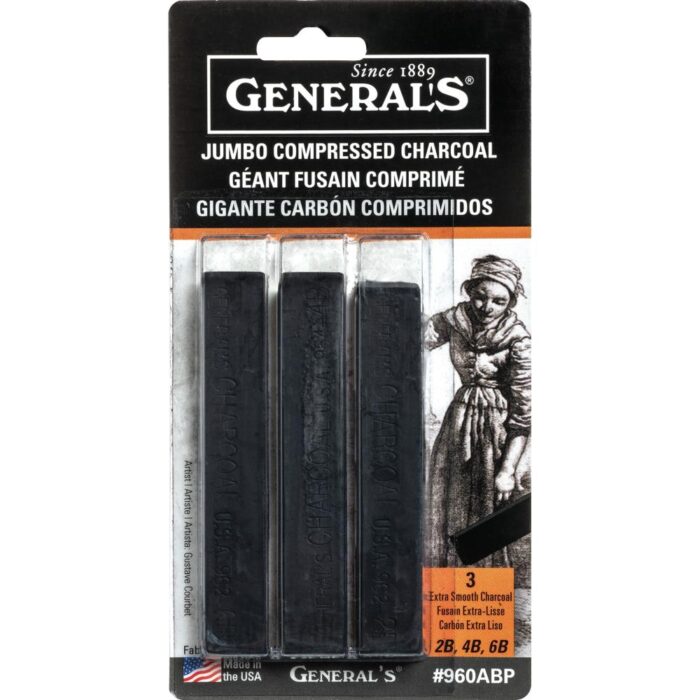 Jumbo Compressed Charcoal Sticks